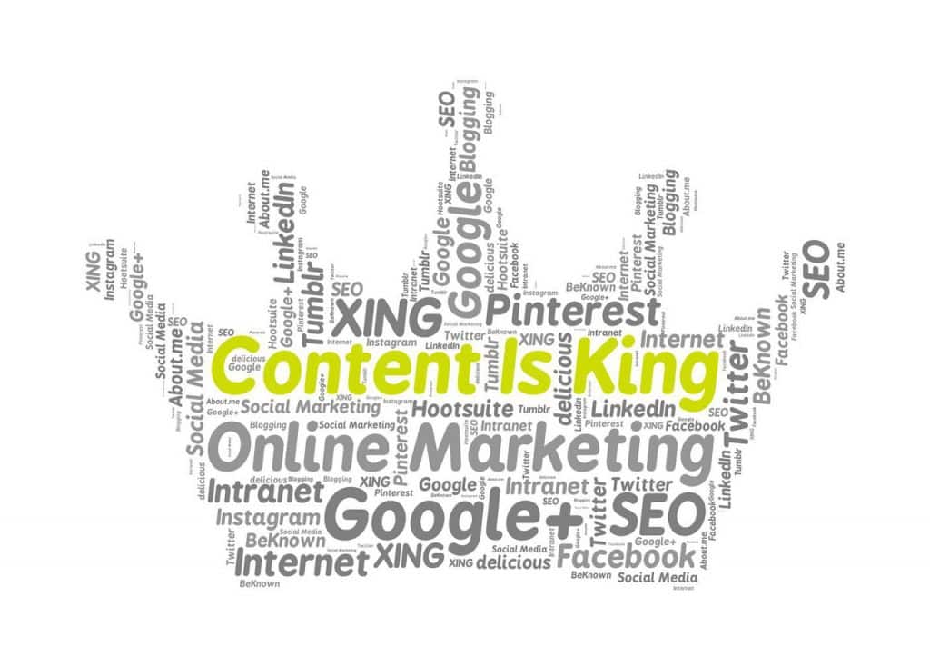 Benefits of Blog content is king crown