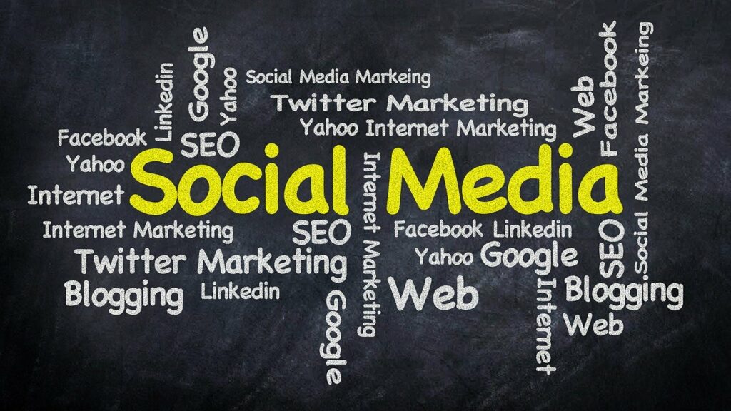 social media marketing and sales on chalk board.  Keep reading to learn how to convert social media into sales.