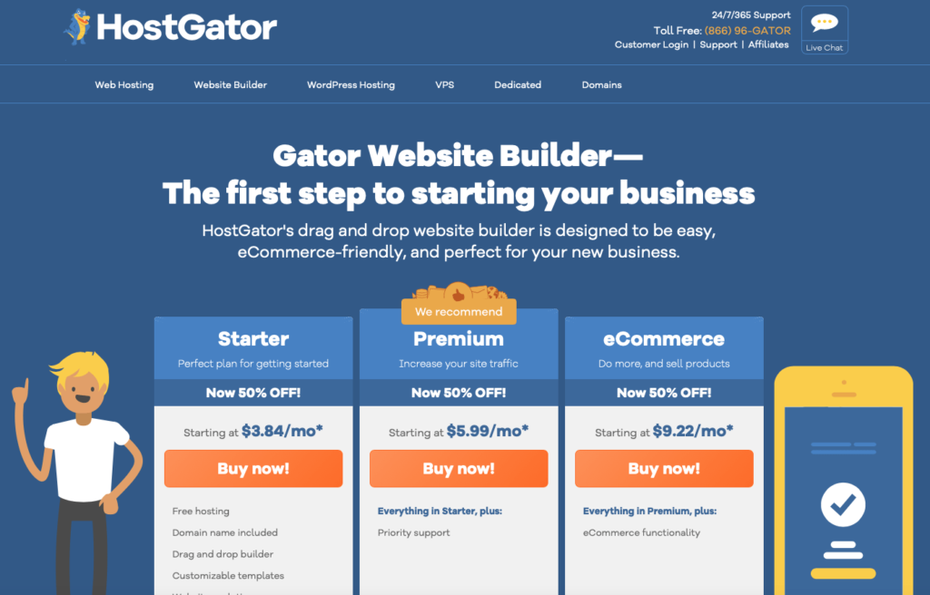 Gator website builder for blogging