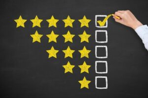 How to Write a Case Study with one to five gold stars checked