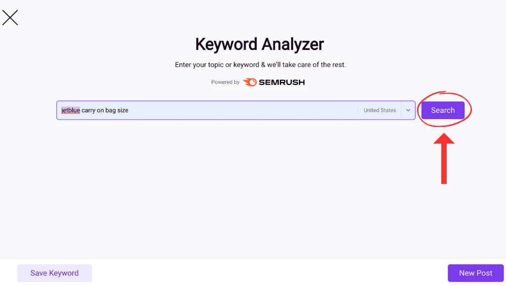 4th Step_ Type in your desired keyword then hit SEARCH