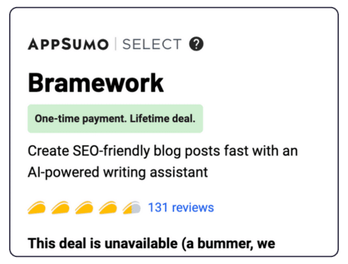 appsumo bramework customer reviews
